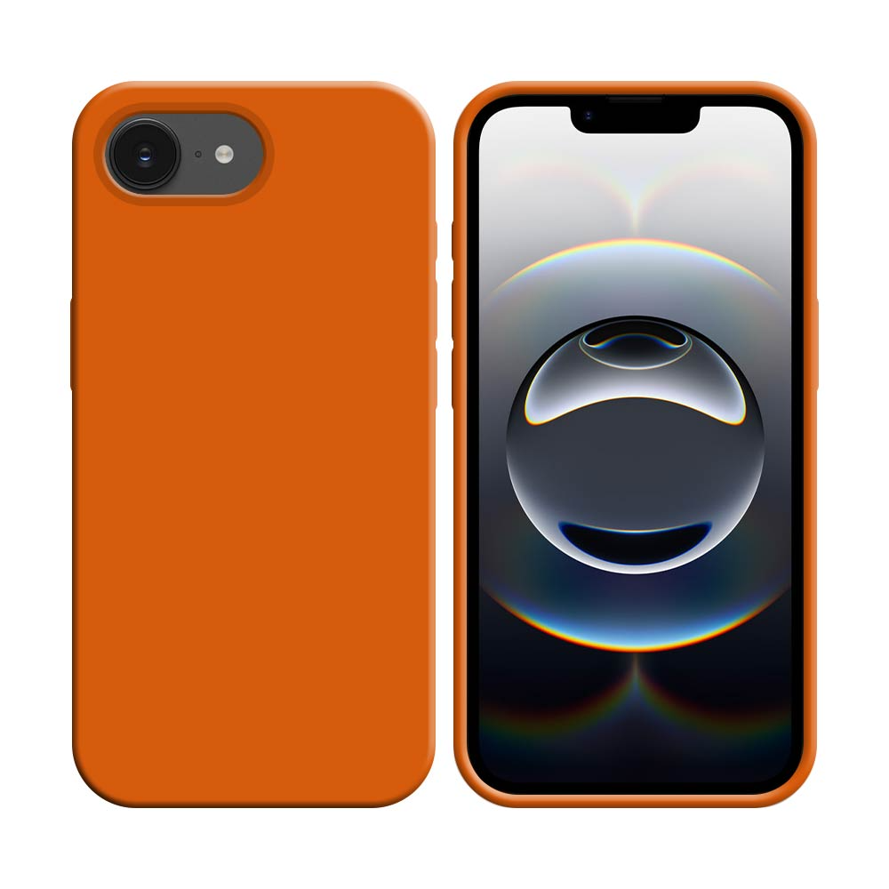 Premium Orange Silicone Case for Apple iPhone 16e - Enhanced Protection & Grip