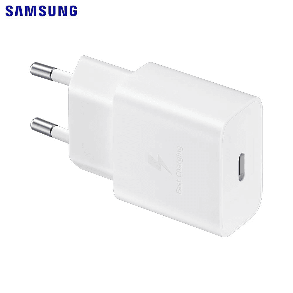 Samsung 15W USB-C Wall Charger: Fast, Safe, Universal Power Adapter White