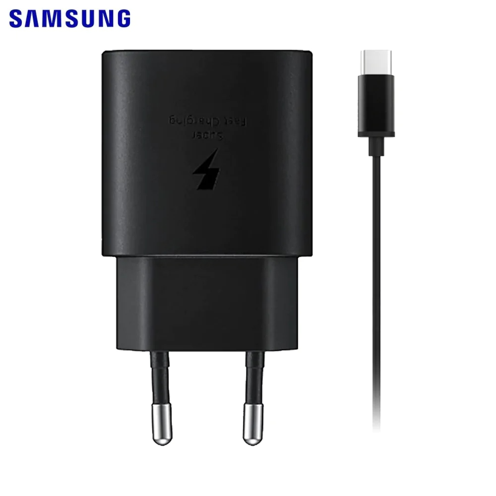 Chargeur Secteur Samsung 15W USB-C 2A, Câble Type-C 1m, Noir