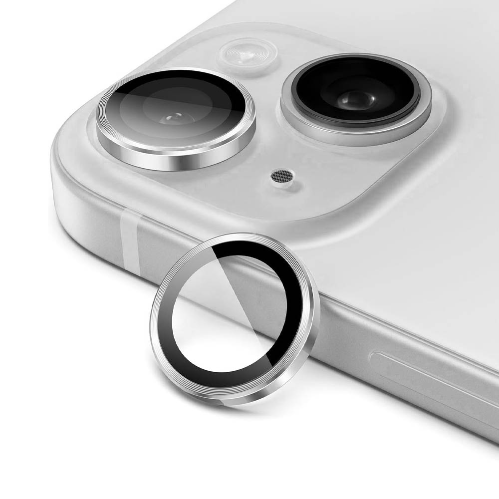 Protection Lentille Blanche iPhone 16/16 Plus, Verre Trempé Ultra-Clair et Résistant