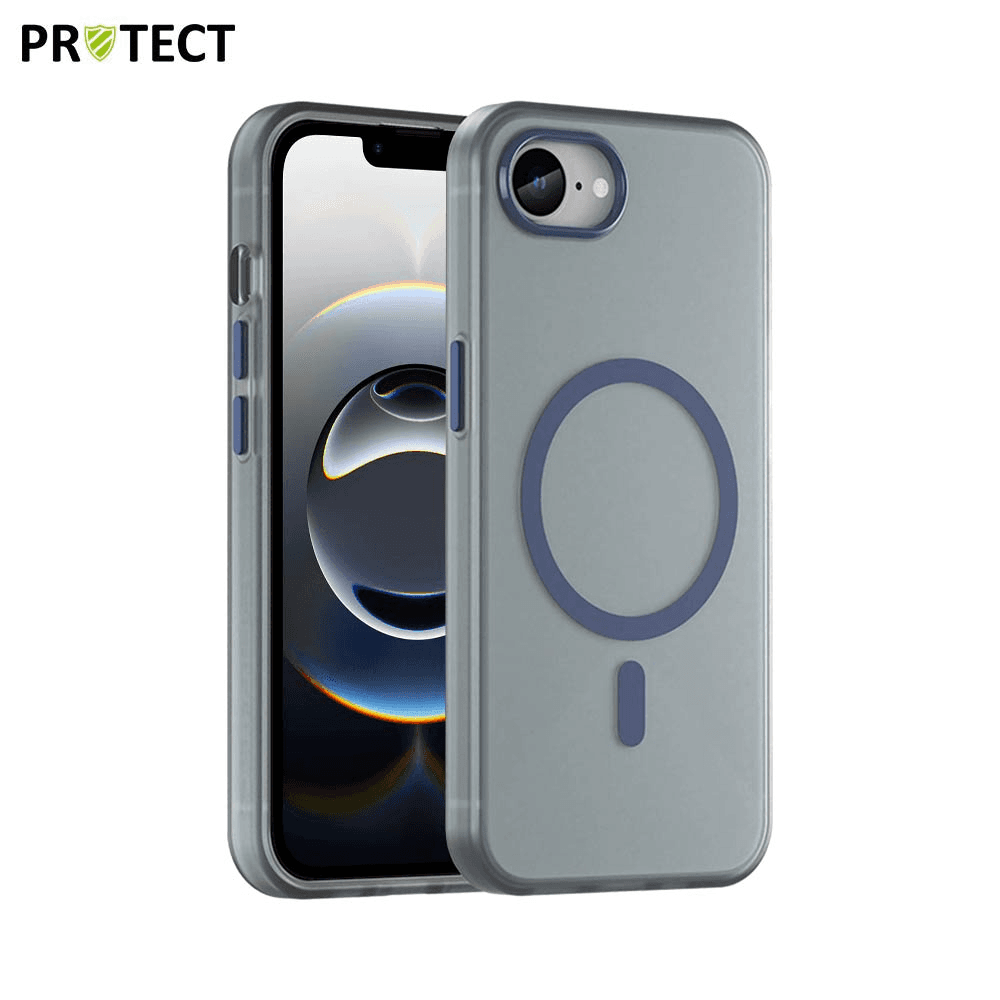 Coque Protection iPhone 16e MagSafe PROTECT Ultra-Résistante Bleu Marine Bords TPU Anti-Choc