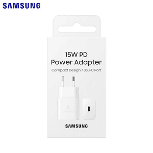 Samsung 15W USB-C Wall Charger: Fast, Safe, Universal Power Adapter White